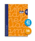 Cuaderno fº 4mm 80h 70g t.dura naranja lamela 7fte004n