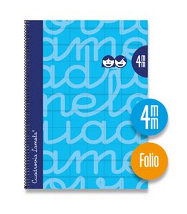 Cuaderno fº 4mm 80h 70g t.dura azul lamela 7fte004a - 34699