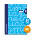 Cuaderno fº 4mm 80h 70g t.dura azul lamela 7fte004a