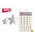 Gomet bolsa etiquetas estrella plata 3h apli 11806