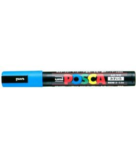 Rotulador permanente 2,5mm azul claro pc-5m posca uni 916209 - PC5M AZUL CLARO