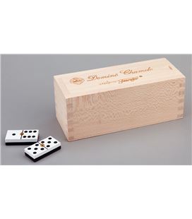 Domino chamelo celuloide caja madera fournier 06573