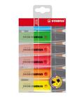 Marcador fluorescente estuche 6 colores boss stabilo 70/6