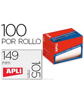 Etiqueta rollo 105mmx149mm blanca 100u apli 1706 - 1706