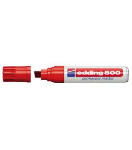 Rotulador permanente biselada recarg rojo 800 edding 800-02
