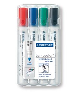 Rotulador pizarra blanca 4colores punta redonda staedtler 351 wp4