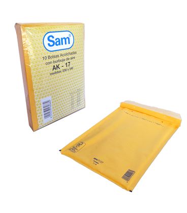 Bolsa burbuja kraft nº17 230mmx340mm ak-17 10uds sam 460682 - 38438