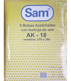 Bolsa burbuja kraft nº18 270mmx360mm ak-18 10uds sam 146076 - 43673