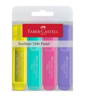 Marcador fluorescente pastel 4u textliner 46 faber 546108