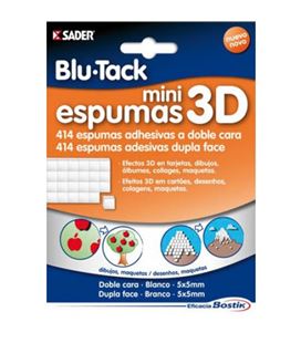 Cinta adhesiva espuma 3d mini doble cara blu-tack 1691 017646 - 41508